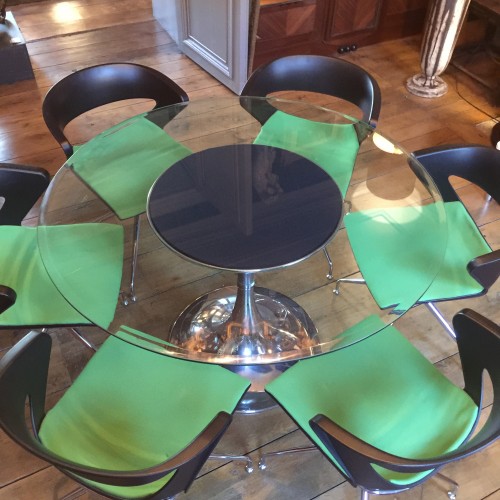 Set of 6 swivel chairs with chrome base - Kicca model - Kastel edition - 1st Edition 1981 - 1200€ / 6pce