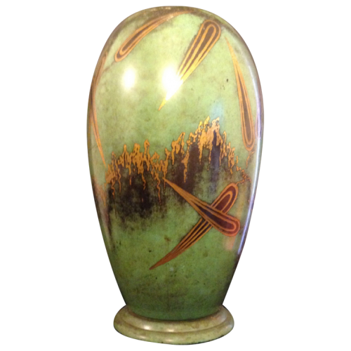 Ikora ( WMF ), Vase Art Déco en dinanderie. Circa 1925