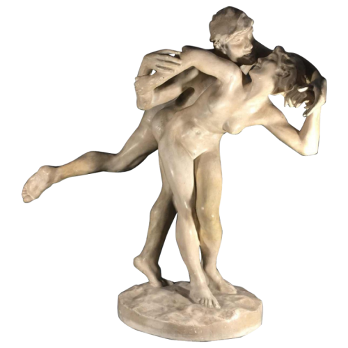 Sculpture "Le Baiser" - Jef Lambeau - Plâtre d'Atelier