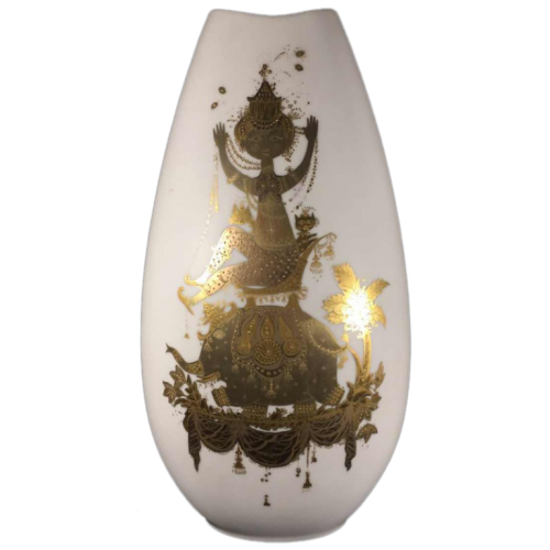 Bjorn Wiinblad "Quatre couleurs " vase en porcelaine décor doré, Rosenthal - Studio Linie, 1960