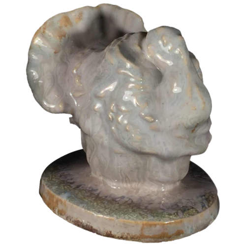 Domien Ingels for CERAMAES, Ceramic animal sculpture, White Turkey, circa 1930