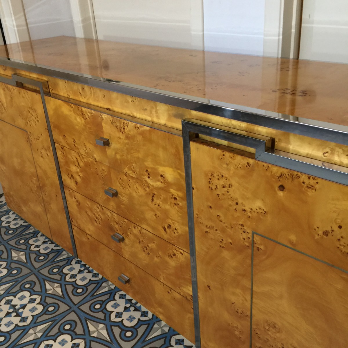 Willy Rizzo For Mario Sabot Hollywood Regency Credenza Sideboard