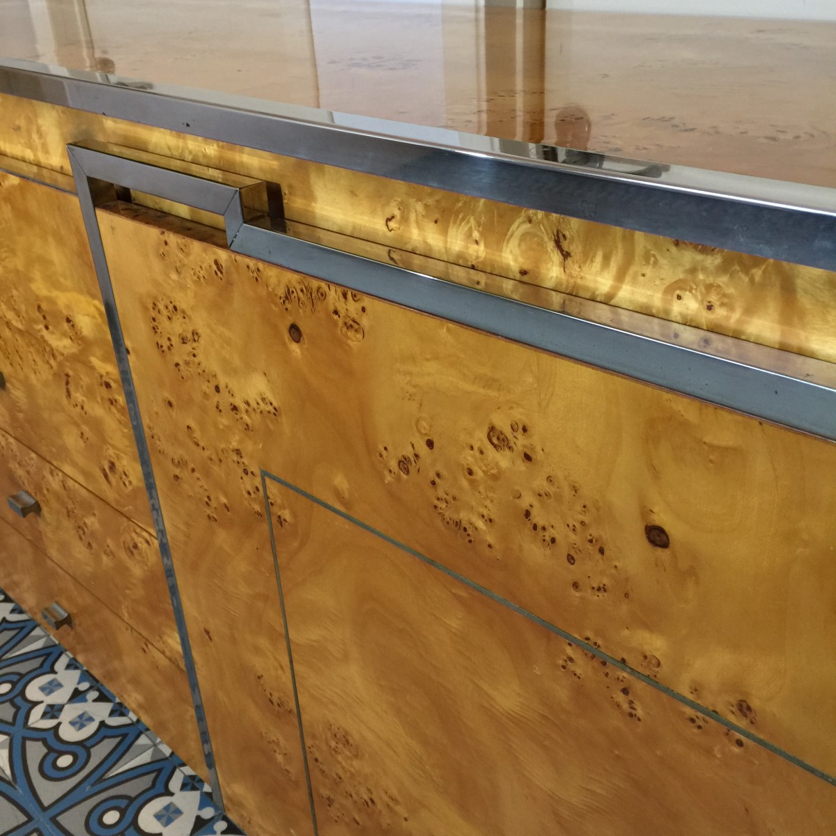 Willy Rizzo For Mario Sabot Hollywood Regency Credenza Sideboard