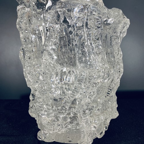 Important brutalist vase Rostrato colorless, Type Barovier & Toso MURANO, 1970