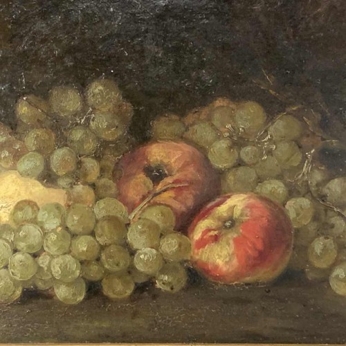 Tableau ' Nature morte aux fruits ' Huile signée et encadrée, 1900s