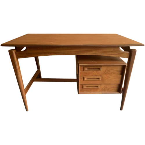 Peter Lovig Nielsen (attribué) Bureau Vintage Design Scandinave Danois Teck, 1960s