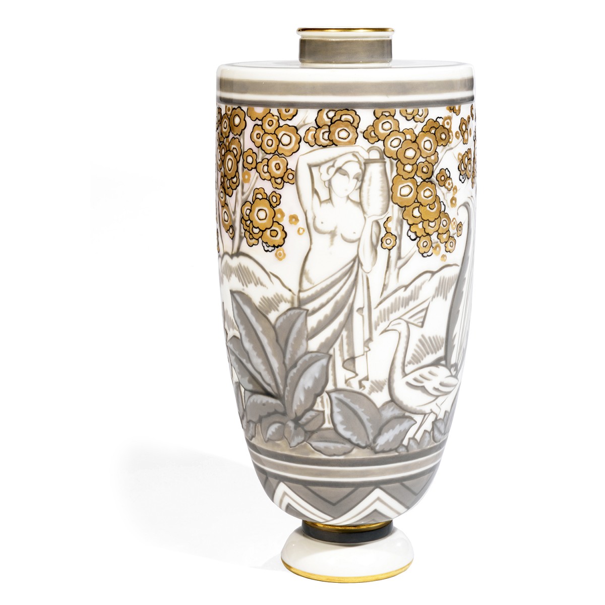 Dugue/デュゲ」Art Deco Vase1930年台(France) Dugue/デュゲ」Art Deco