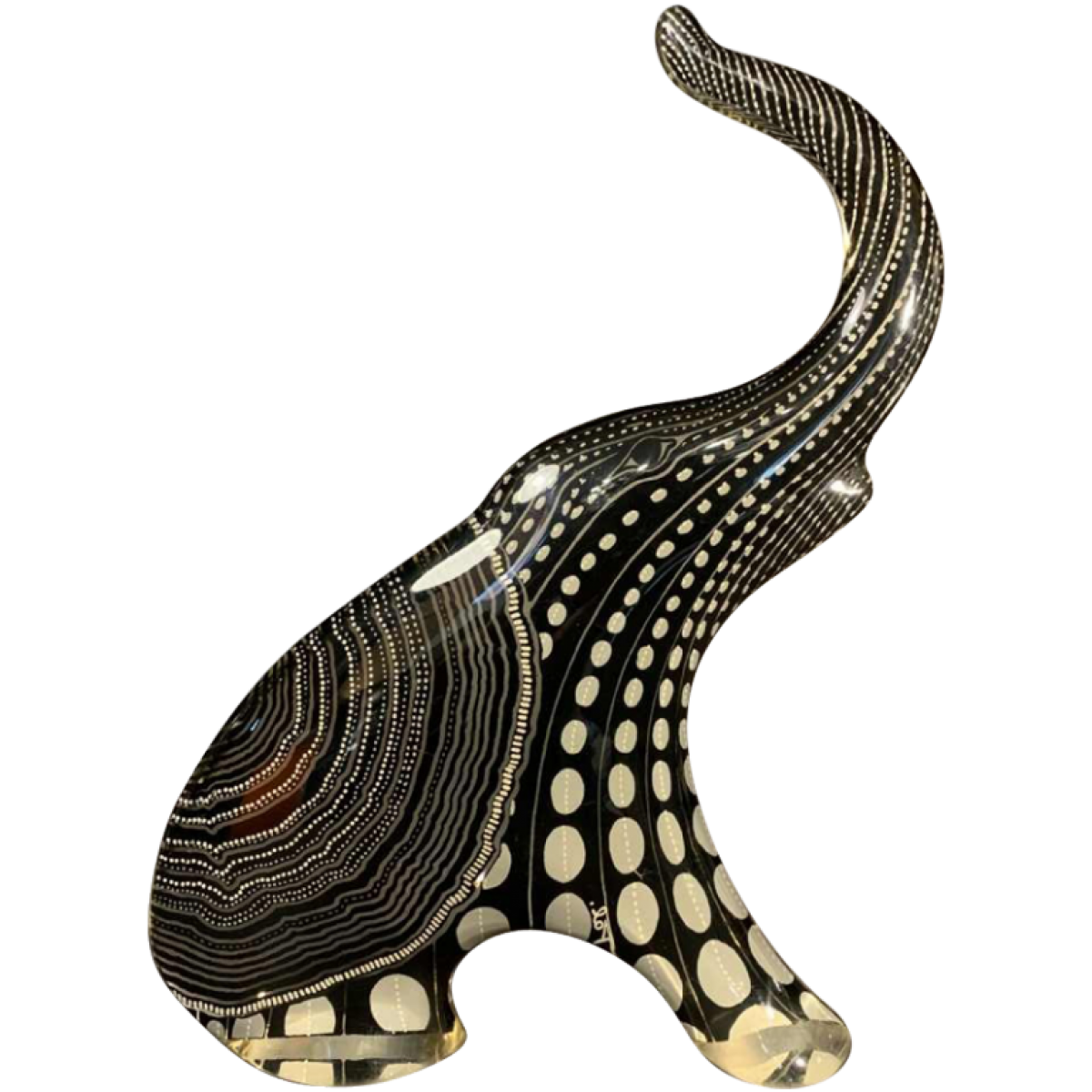 ABRAHAM PALATNIK Elephant Kinetic Lucite Resin Animal Sculpture