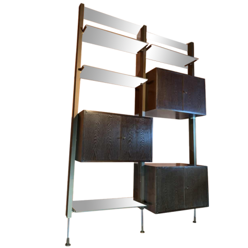 MICHEL DUCAROY for ROCHE BOBOIS, Wall Unit Modular Bookcase Shelf 1970s