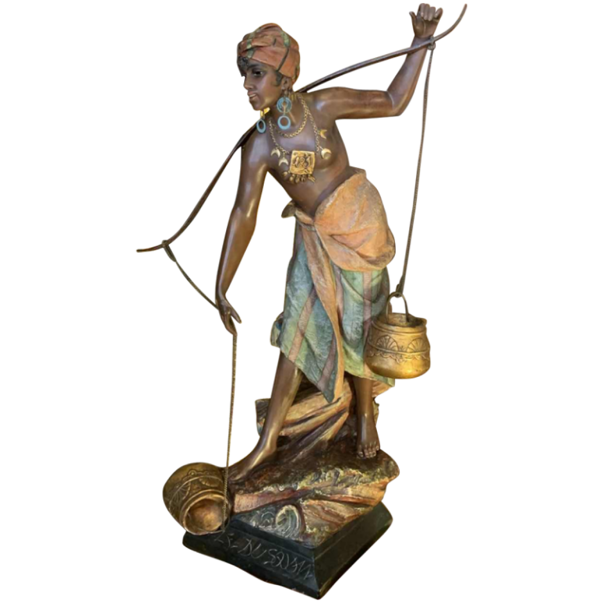 Sculpture En Bronze XIX Siècle « la Porteuse D'eau