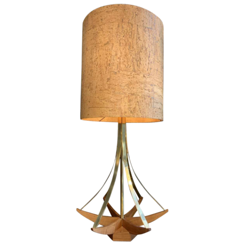 ADRIAN PEARSALL for MODELINE USA Architectural Table Lamp brass / Walnut 1950s