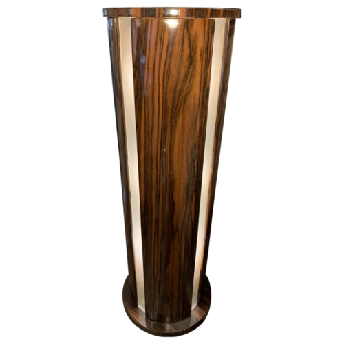 DE COENE FRERES, Art Deco floor lamp & Column, Macassar Ebony, 1925