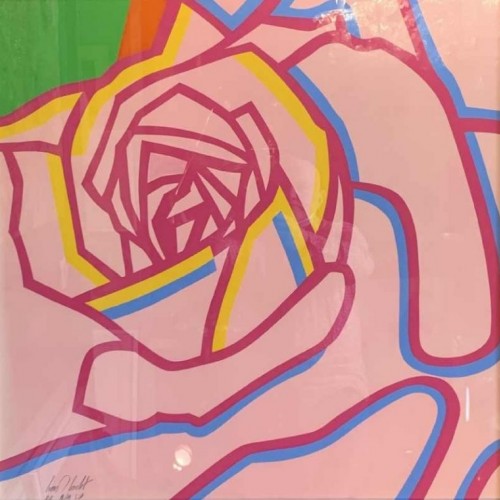 LOUIS-MARIE LONDOT "La Rose", Pop'Art Print Serigraph, Small Edition 19/29, 1973