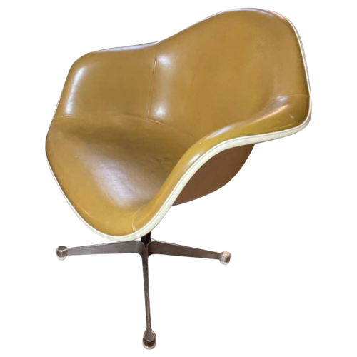 CHARLES RAY EAMES for HERMAN MILLER, Swivel Fiberglass DAT Leatherette Desk Chair, vintage edition from 1960s