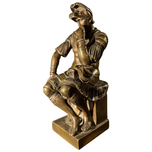SAUVAGE Ron Liod - Bronze H. LUPPENS " Sculpture Lorenzo de Medici " after MichelAngelo, ca 1890
