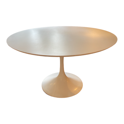 Eero Saarinen, tulip dining table cast aluminium & laminate vintage edition, ca 1970