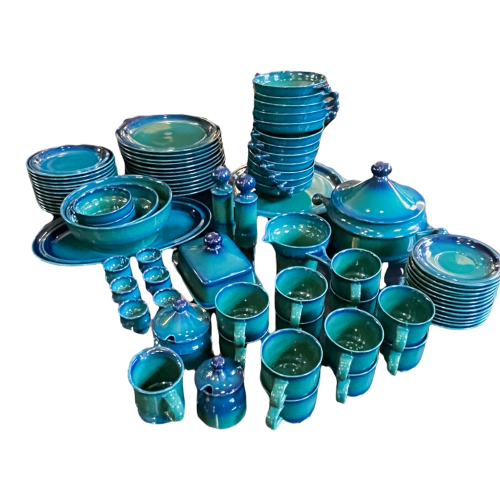 KÖNIGSSEE by GOEBEL Bavaria, Vintage Porcelain Dinner & Coffee Set, 12 pers, ca 1970