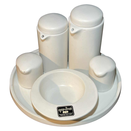 FRANCO POZZI "GRESLINE" Vintage Service Table Set, Italian Design Ceramic, ca 1960