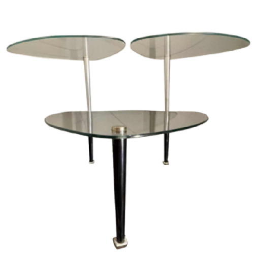 EDOARDO PAOLI, Table Basse / Présentoir de Magasin Modulable, 3 Plateaux, 1950s
