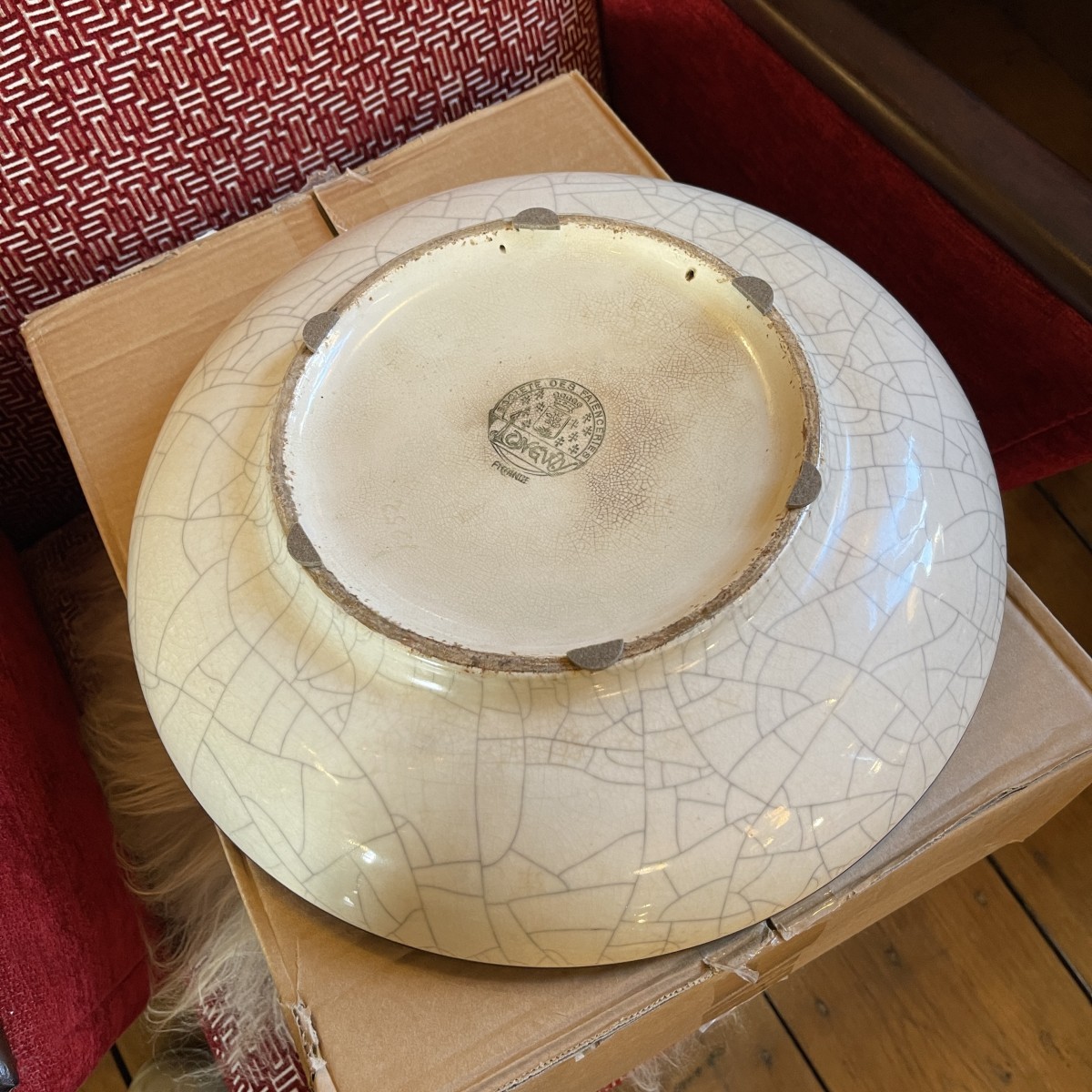 Céramique: Vase en faïence Art Déco émaux peints Keramis D1664 1932 forme 1194 a