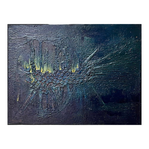 MACKOWIAK ERWIN, Belgian abstract painting, oil on panel, ca 1960