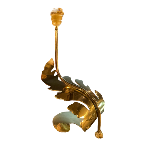 Hollywood Regency ‘Leaf’ table lamp, gilded bronze 1970s