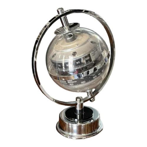 HUGER SPUTNIK weather instrument, thermometer hygrometer barometer, Space Age ca 1960