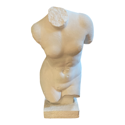 LOLA DI VITO *Large studio plaster* 109cm sculpture bust of woman, unique piece