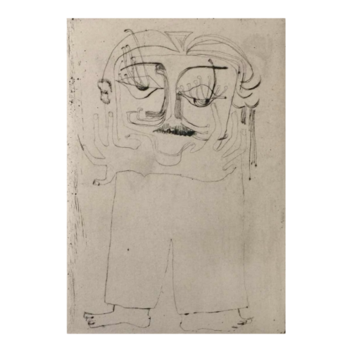 Anne Body " Quand on a perdu la tête " gravure numérotée 3/3, signée et datée 1961
