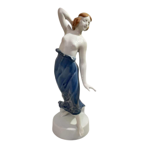 BERTHOLD BOEHS pour ROSENTHAL 'Danseuse ionienne' Sculpture Art Nouveau 1913, porcelaine émaillée, figurine femme K201