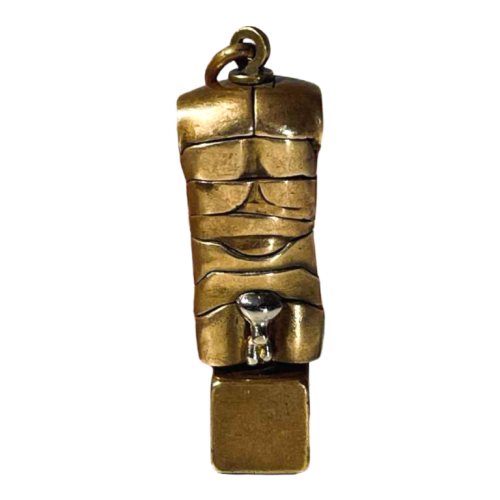 Miguel Berrocal ‘Micro David’ pendant jewel / removable sculpture, bronze / silver, ca 1970