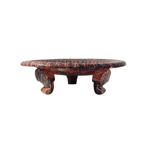 Jean Luce for Villeroy & Boch Luxembourg Septfontaines, Art Deco ceramic tripod dish N°267