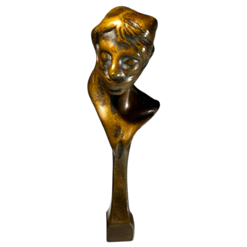 Oscar Évariste Berchmans, sceau / cachet / sculpture Art Nouveau en bronze, ca 1900