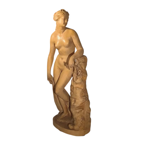 CHARLES VAN OEMBERG 'Venus' sculpture of a draped female nude, terracotta, ca 1870